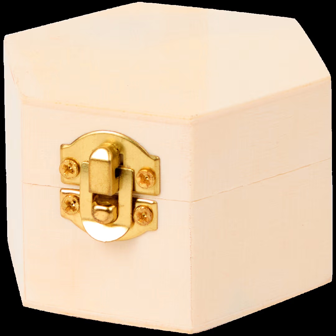 Caja hexagonal de madera Hobby Flora