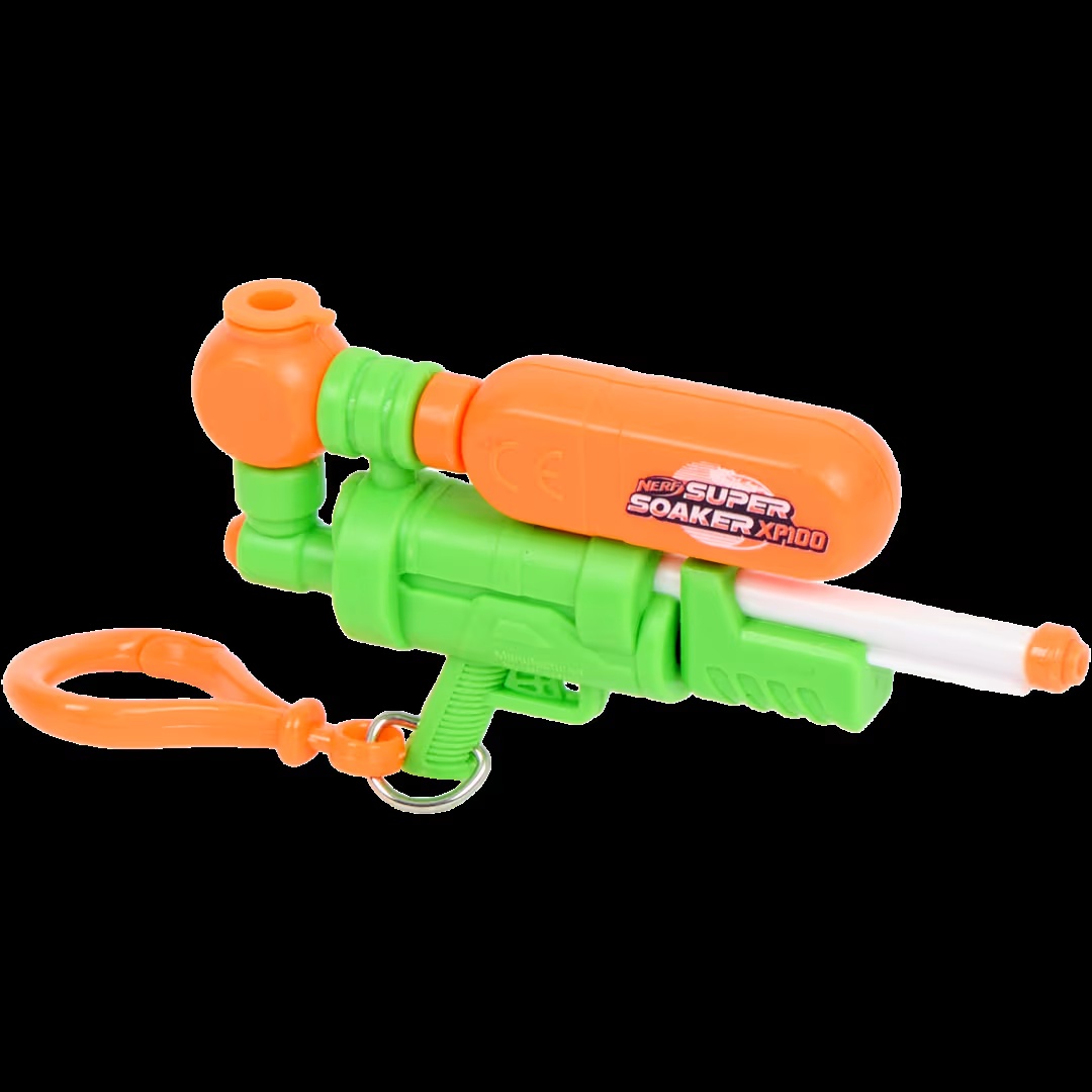 Llavero con minipistola de agua Nerf