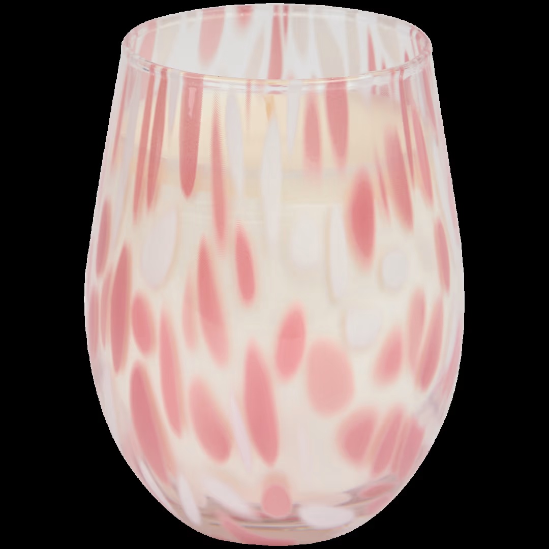 Vela con soporte de vidrio