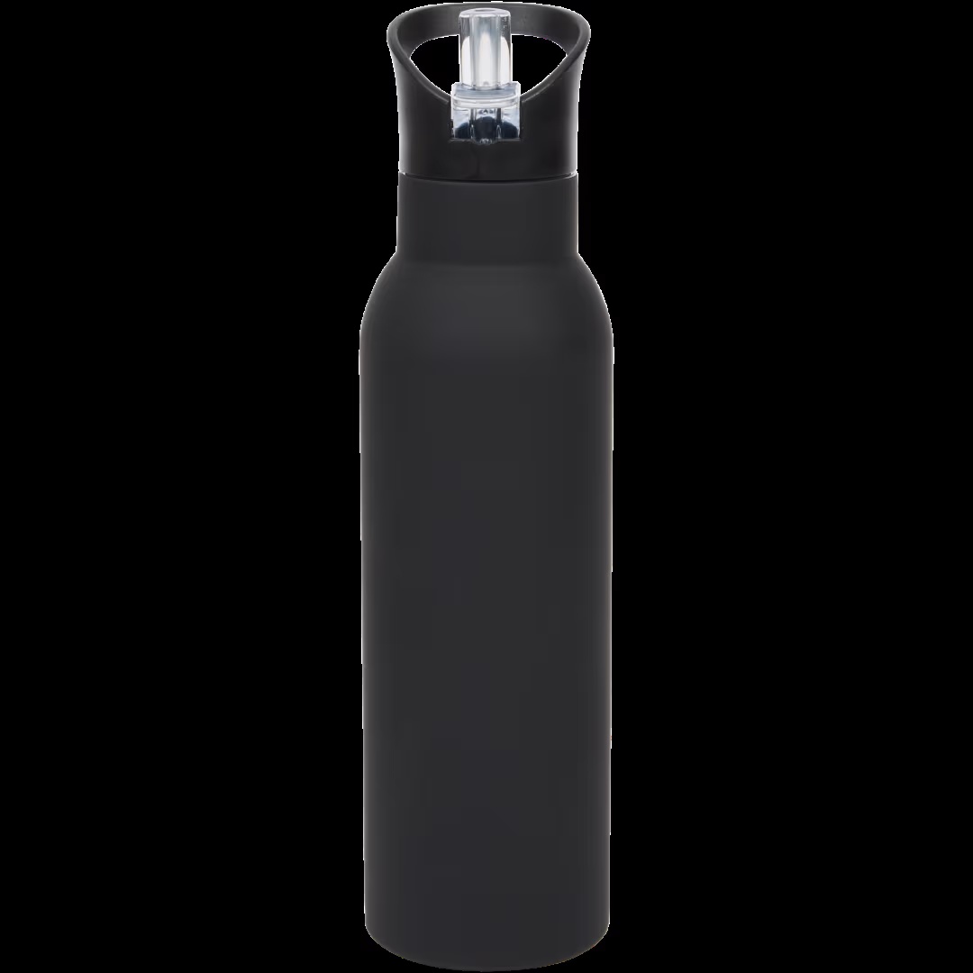 Botella de acero inoxidable con pajita