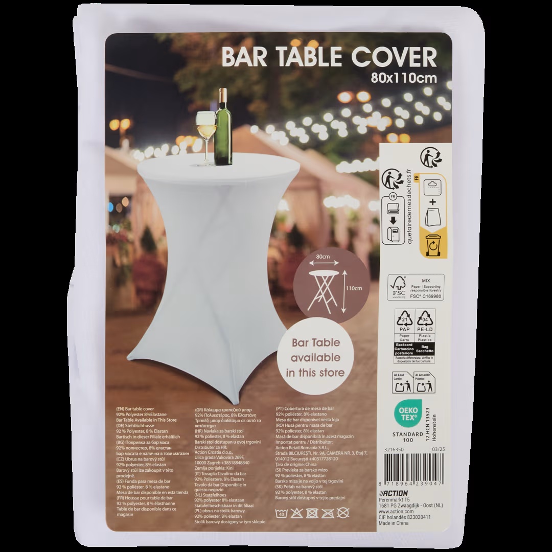 Funda para mesa de bar