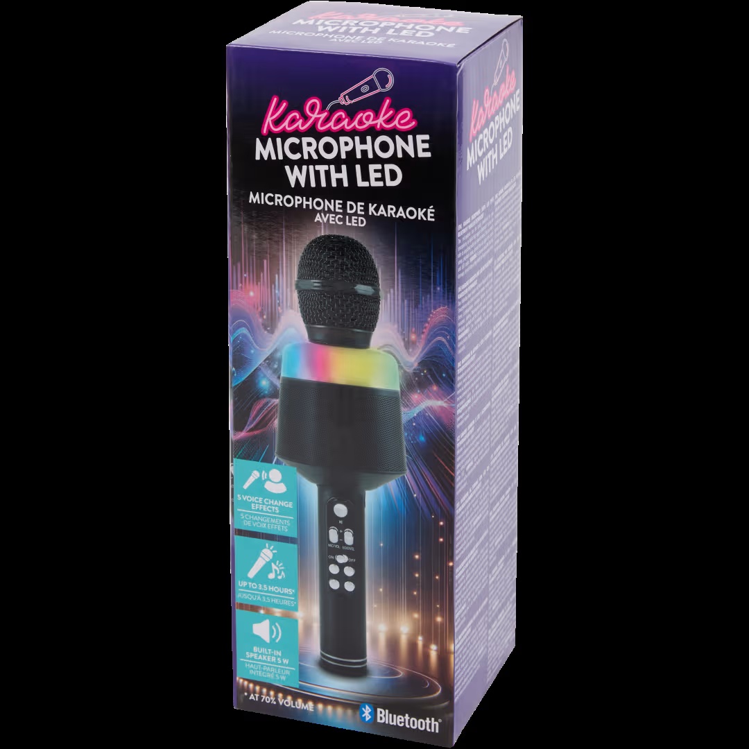 MicrÃ³fono de karaoke inalÃ¡mbrico con luz