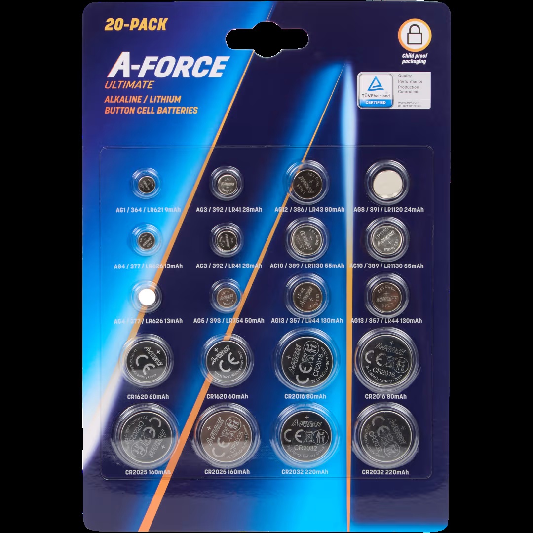 Pilas de botÃ³n de litio A-Force