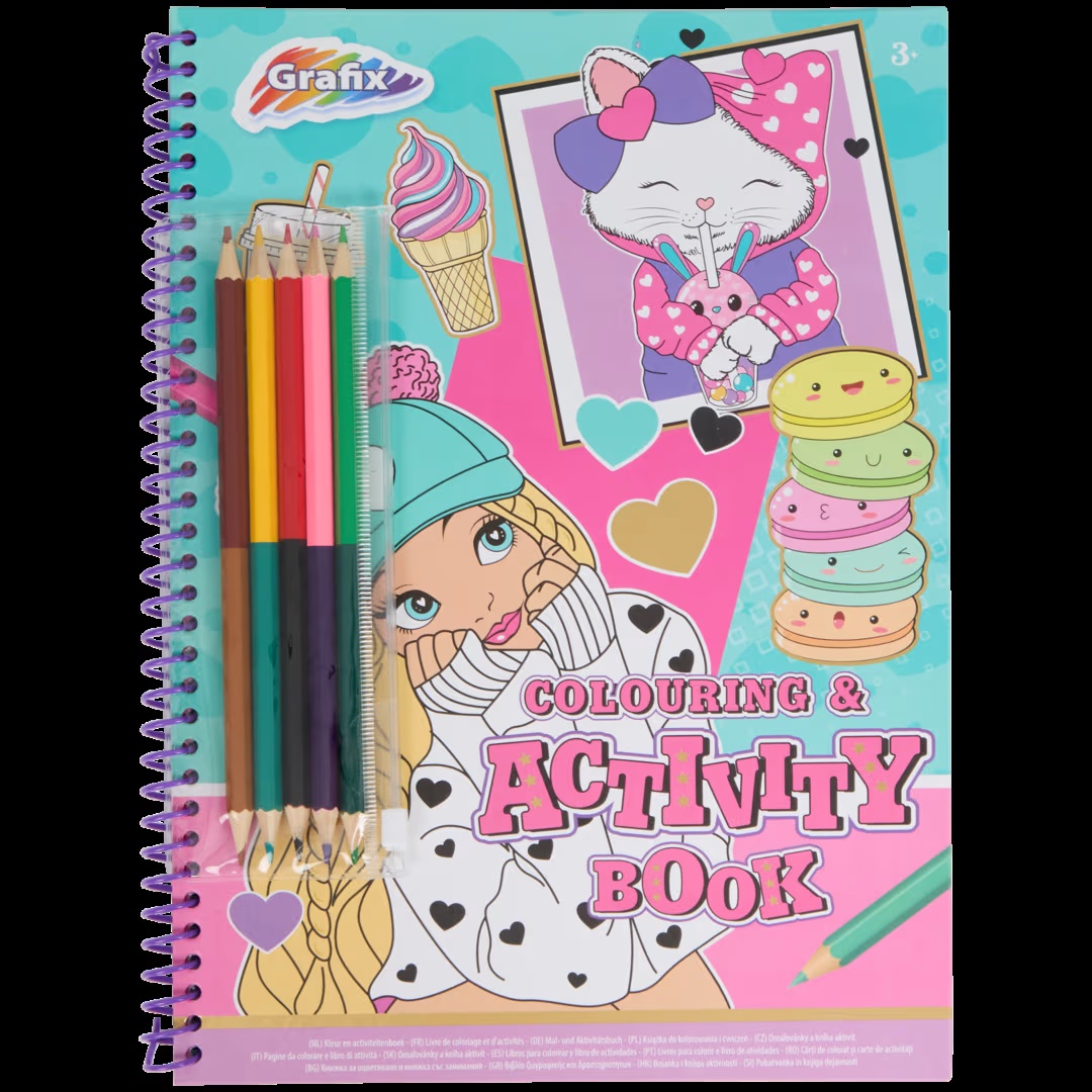 Libro para colorear y hacer manualidades Grafix
