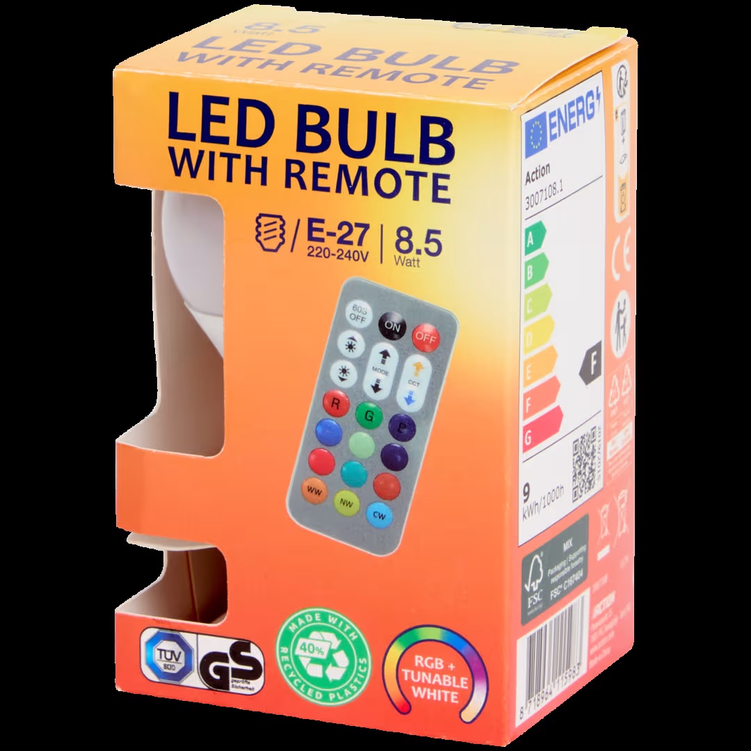 LÃ¡mpara LED multicolor