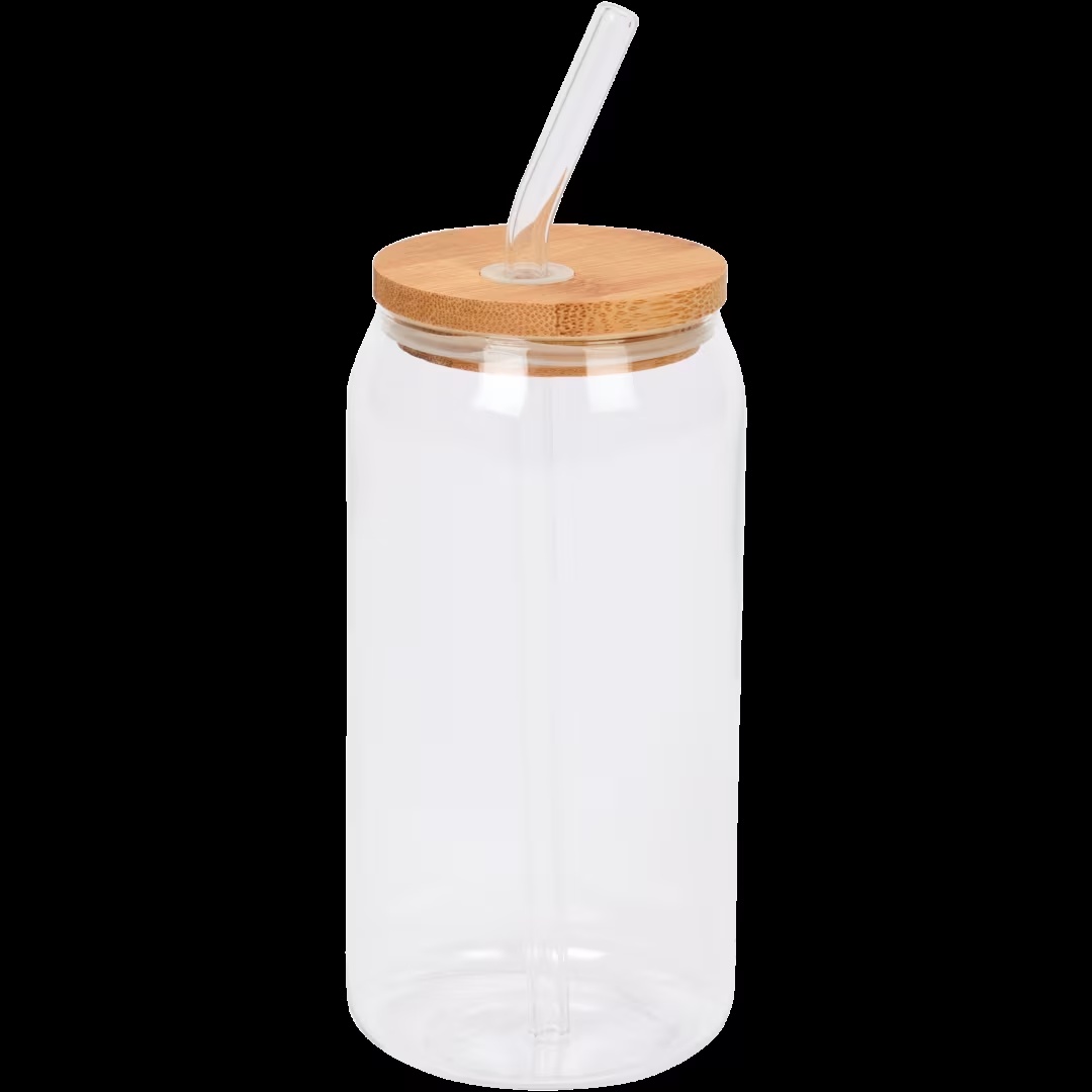 Vaso con tapa de bambú